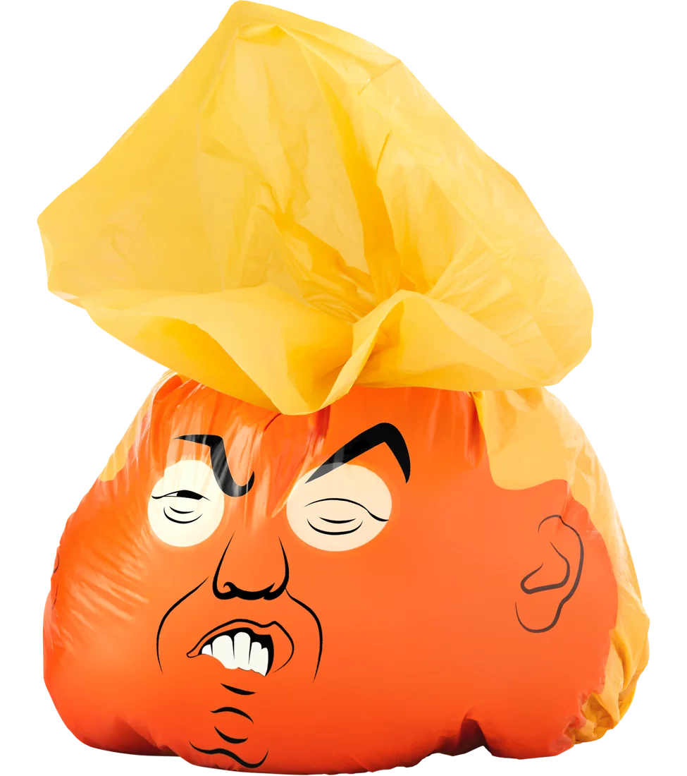 Stable Genius, face Nº 3: sneering, teeth bared.